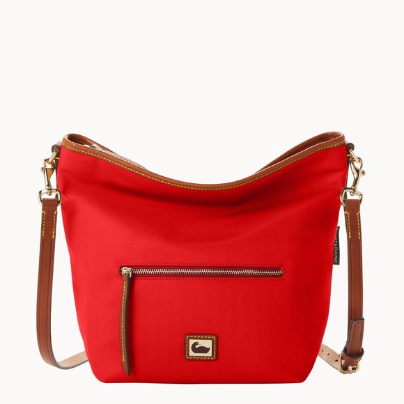 Dooney & Bourke Handbags - Dooney & Bourke "Wayfare"  Red  Nylon/Leather  Shoulder Handbag Crossbody Purse